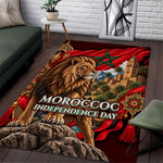 Morocco Independence Day Lion Area Rug Atlas Mountain Kasbah Heritage