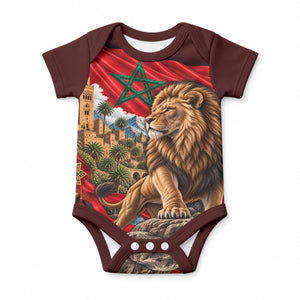 Morocco Independence Day Lion Baby Onesie Atlas Mountain Kasbah Heritage