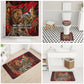 Morocco Independence Day Lion Bathroom Set Atlas Mountain Kasbah Heritage