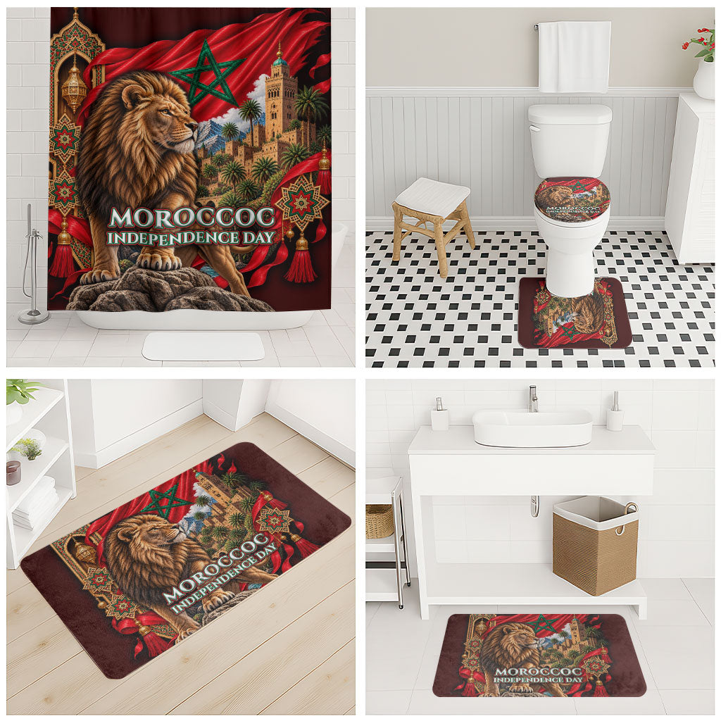 Morocco Independence Day Lion Bathroom Set Atlas Mountain Kasbah Heritage