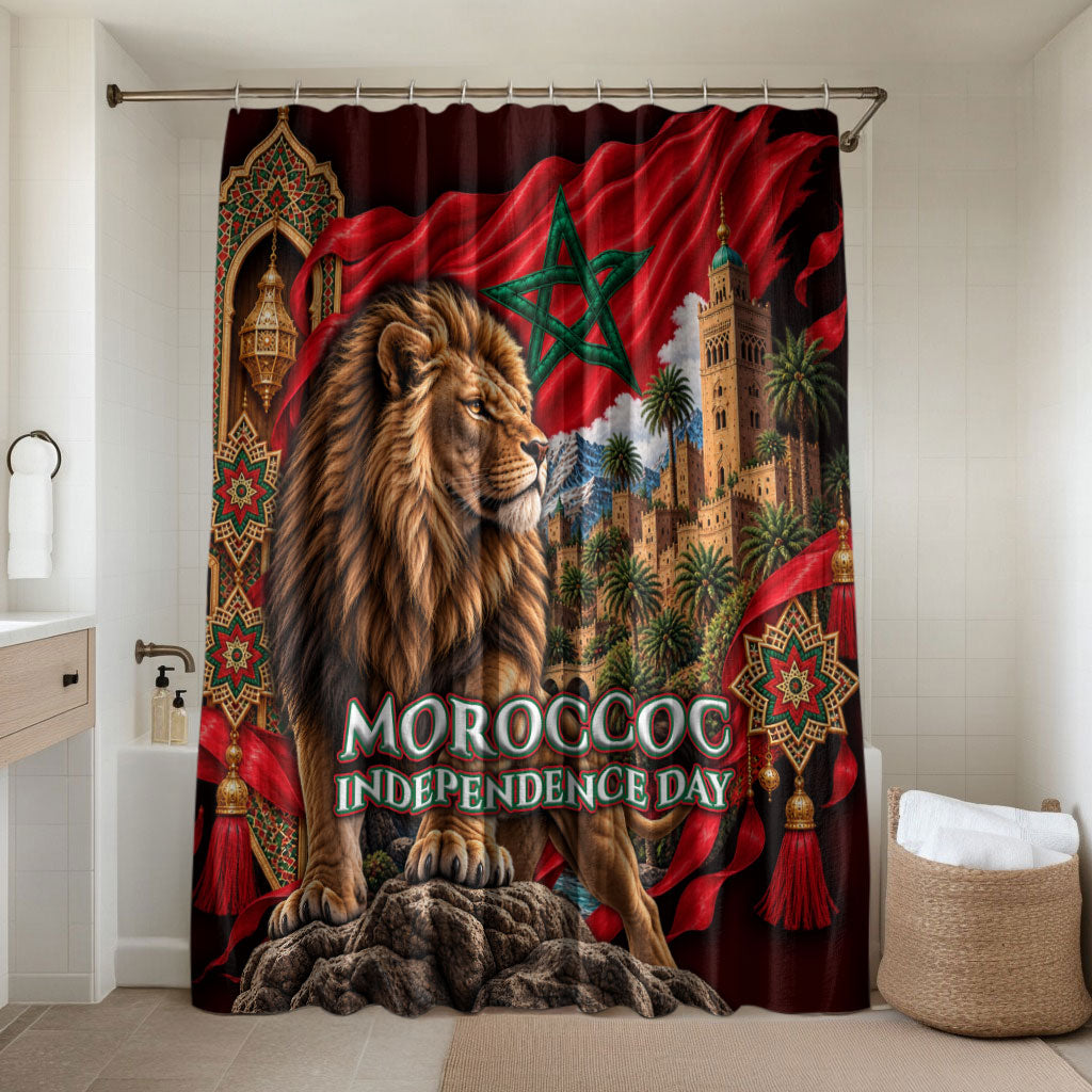 Morocco Independence Day Lion Bathroom Set Atlas Mountain Kasbah Heritage