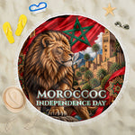 Morocco Independence Day Lion Beach Blanket Atlas Mountain Kasbah Heritage
