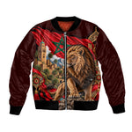 Morocco Independence Day Lion Bomber Jacket Atlas Mountain Kasbah Heritage