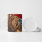 Morocco Independence Day Lion Ceramic Mug Atlas Mountain Kasbah Heritage