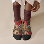 Morocco Independence Day Lion Crew Socks Atlas Mountain Kasbah Heritage