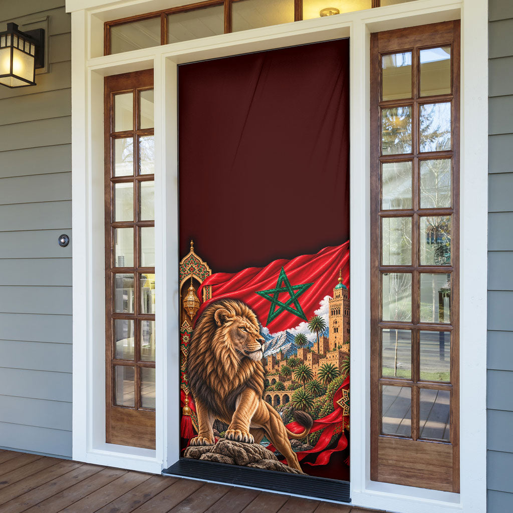 Morocco Independence Day Lion Door Cover Atlas Mountain Kasbah Heritage