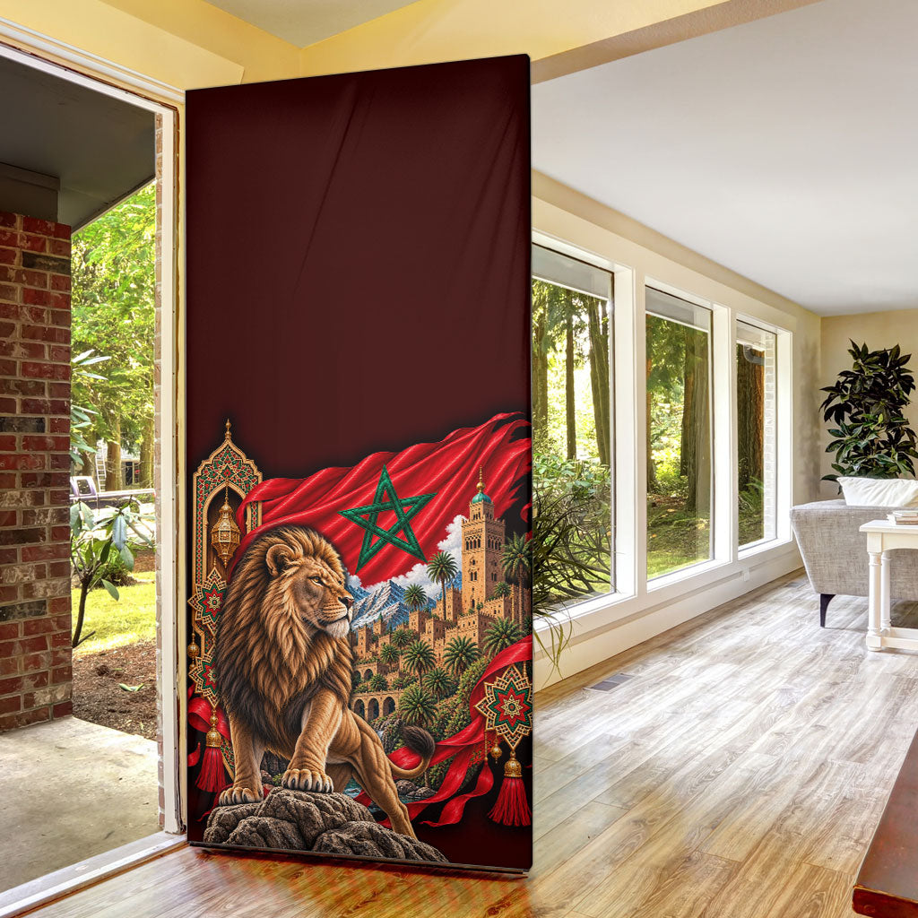Morocco Independence Day Lion Door Cover Atlas Mountain Kasbah Heritage