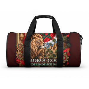Morocco Independence Day Lion Duffle Bag Atlas Mountain Kasbah Heritage