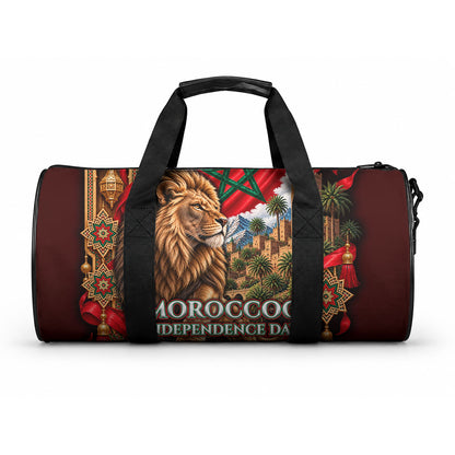 Morocco Independence Day Lion Duffle Bag Atlas Mountain Kasbah Heritage