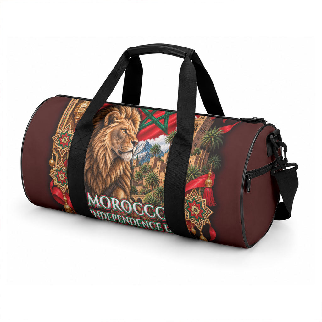 Morocco Independence Day Lion Duffle Bag Atlas Mountain Kasbah Heritage
