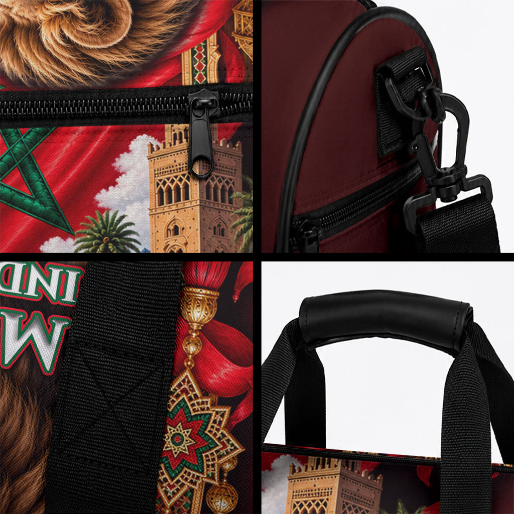 Morocco Independence Day Lion Duffle Bag Atlas Mountain Kasbah Heritage
