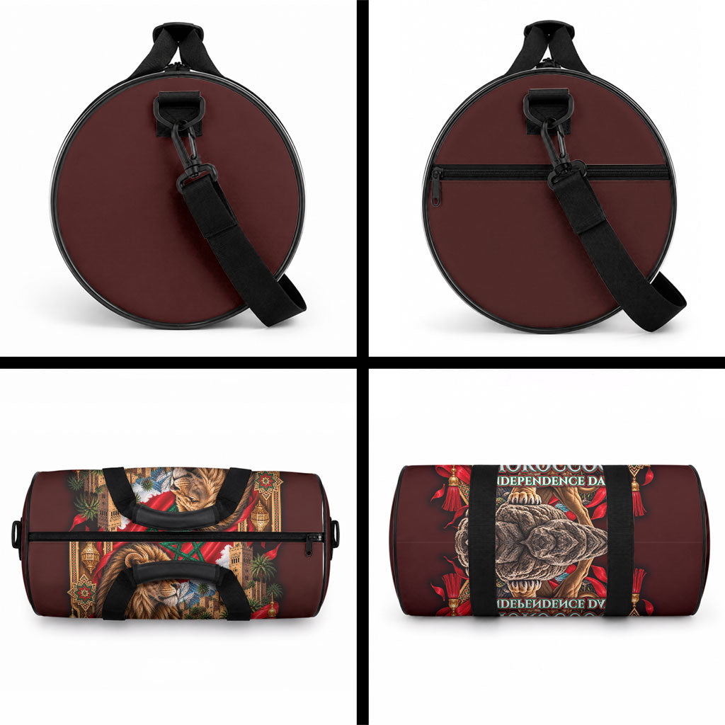 Morocco Independence Day Lion Duffle Bag Atlas Mountain Kasbah Heritage