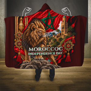 Morocco Independence Day Lion Hooded Blanket Atlas Mountain Kasbah Heritage