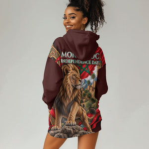 Morocco Independence Day Lion Hoodie Dress Atlas Mountain Kasbah Heritage