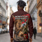 Morocco Independence Day Lion Long Sleeve Button Shirt Atlas Mountain Kasbah Heritage