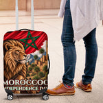 Morocco Independence Day Lion Luggage Cover Atlas Mountain Kasbah Heritage