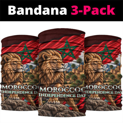 Morocco Independence Day Lion Neck Gaiter Atlas Mountain Kasbah Heritage