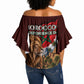 Morocco Independence Day Lion Off Shoulder Wrap Waist Top Atlas Mountain Kasbah Heritage