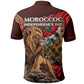 Morocco Independence Day Lion Polo Shirt Atlas Mountain Kasbah Heritage