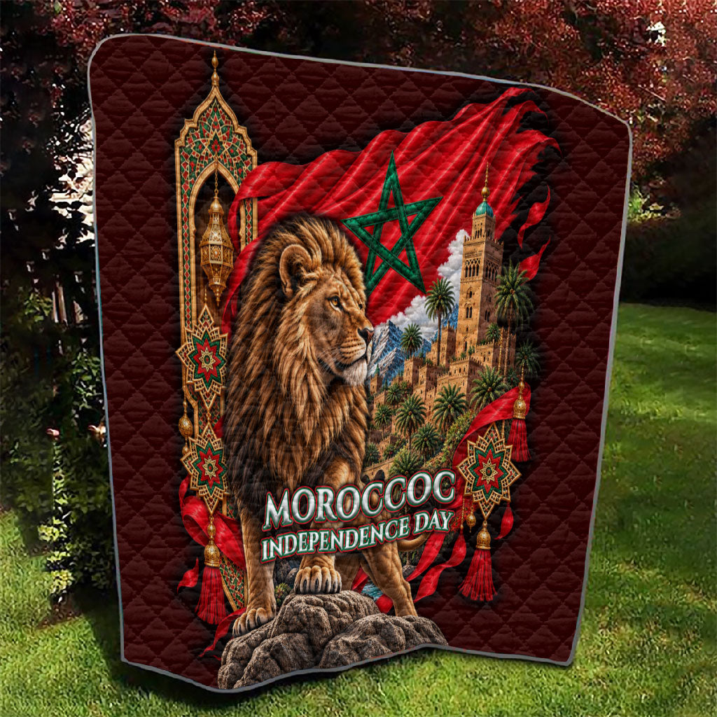 Morocco Independence Day Lion Quilt Atlas Mountain Kasbah Heritage