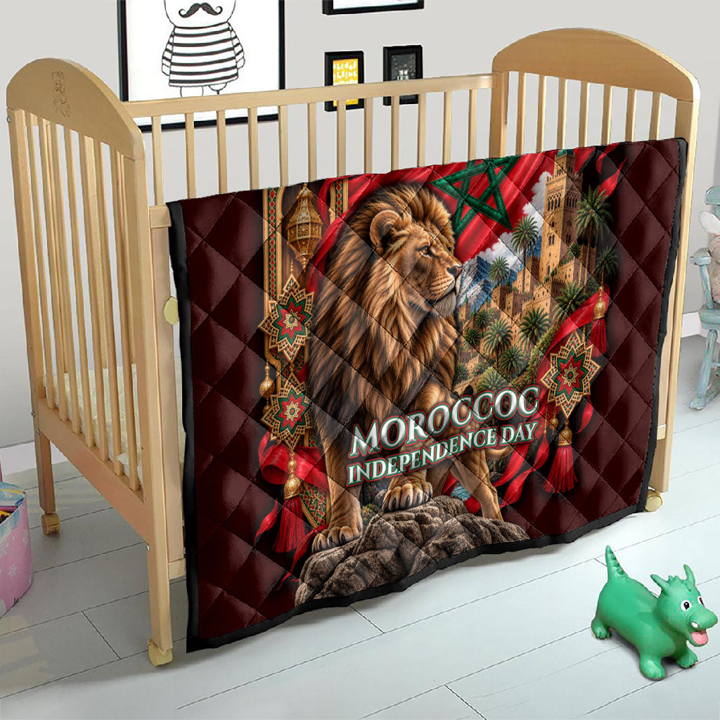 Morocco Independence Day Lion Quilt Atlas Mountain Kasbah Heritage