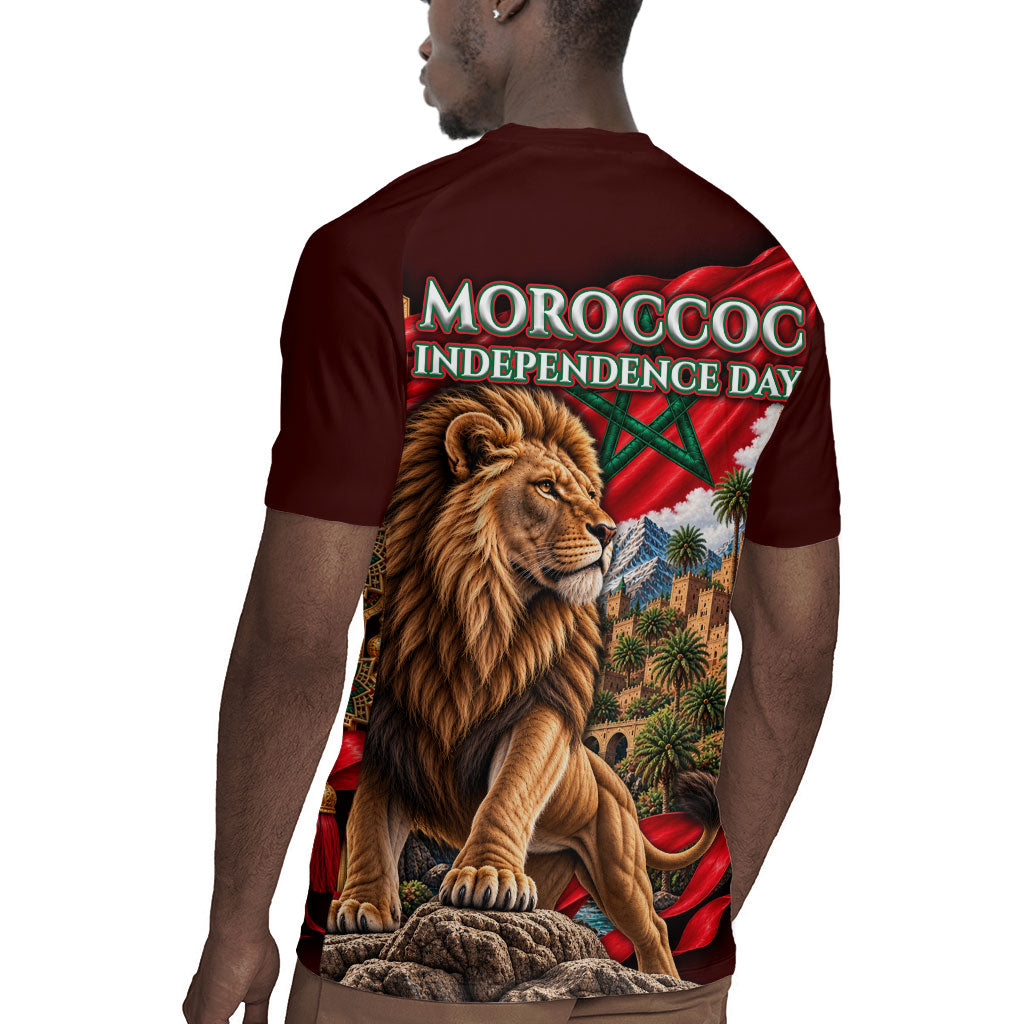 Morocco Independence Day Lion Rugby Jersey Atlas Mountain Kasbah Heritage
