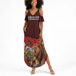 Morocco Independence Day Lion Summer Maxi Dress Atlas Mountain Kasbah Heritage