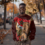 Morocco Independence Day Lion Sweatshirt Atlas Mountain Kasbah Heritage