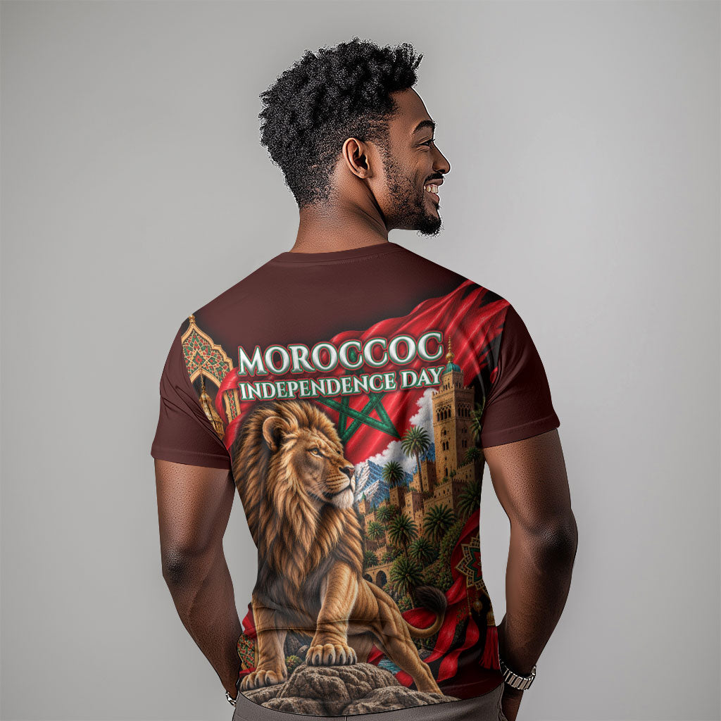 Morocco Independence Day Lion T shirt Atlas Mountain Kasbah Heritage