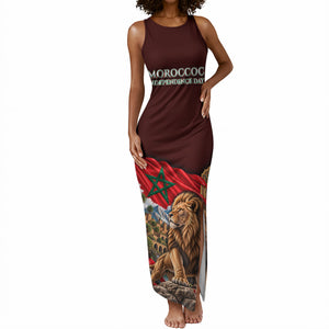 Morocco Independence Day Lion Tank Maxi Dress Atlas Mountain Kasbah Heritage