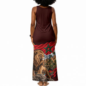 Morocco Independence Day Lion Tank Maxi Dress Atlas Mountain Kasbah Heritage