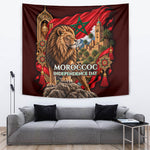 Morocco Independence Day Lion Tapestry Atlas Mountain Kasbah Heritage