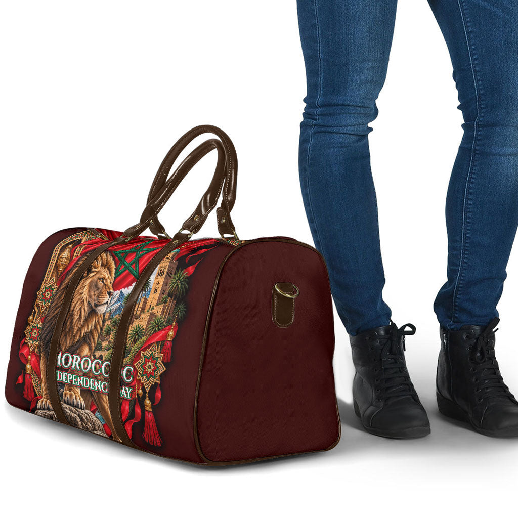 Morocco Independence Day Lion Travel Bag Atlas Mountain Kasbah Heritage