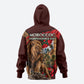 Morocco Independence Day Lion Zip Hoodie Atlas Mountain Kasbah Heritage