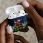 Isom Dart Christmas AirPods Case Black Cowboy  Santa Western Snow Winter