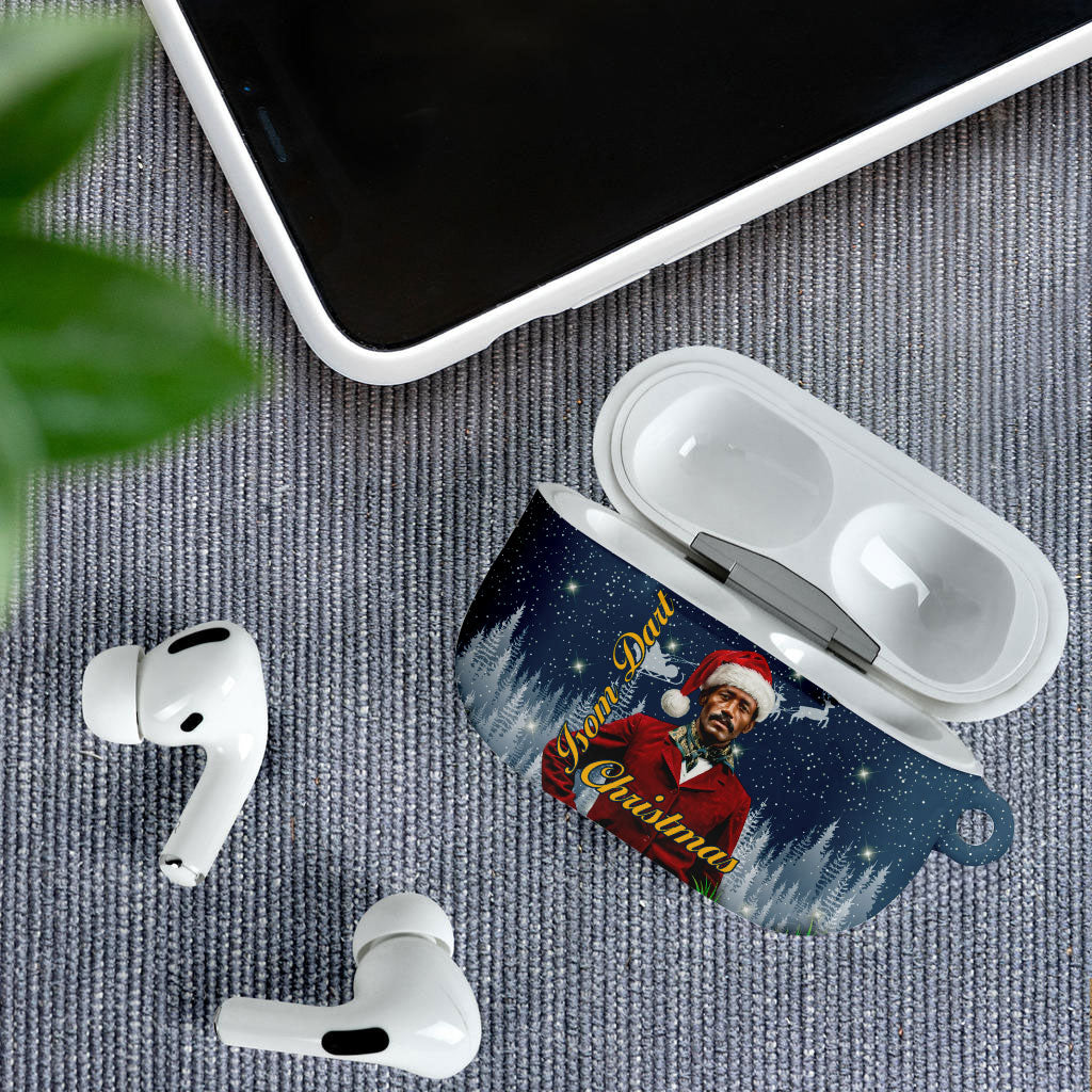 Isom Dart Christmas AirPods Case Black Cowboy  Santa Western Snow Winter