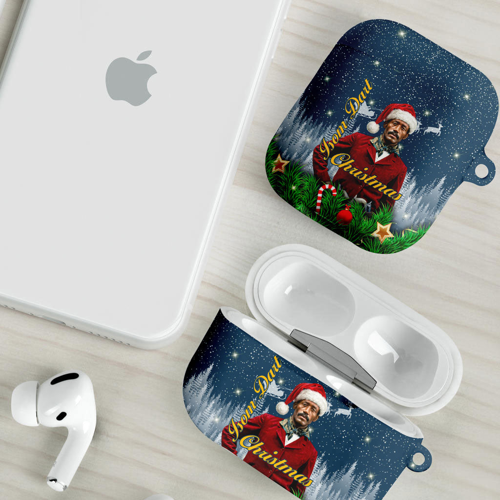 Isom Dart Christmas AirPods Case Black Cowboy  Santa Western Snow Winter