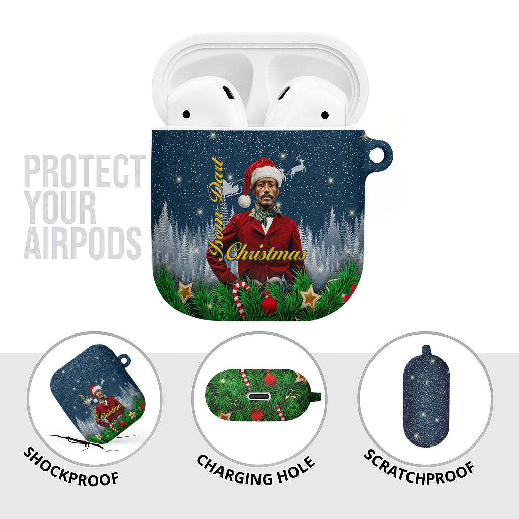 Isom Dart Christmas AirPods Case Black Cowboy  Santa Western Snow Winter