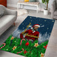 Isom Dart Christmas Area Rug Black Cowboy  Santa Western Snow Winter
