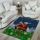 Isom Dart Christmas Area Rug Black Cowboy  Santa Western Snow Winter