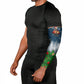 Isom Dart Christmas Arm Sleeves Black Cowboy  Santa Western Snow Winter