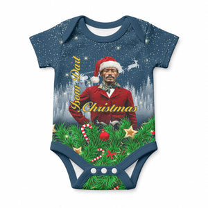 Isom Dart Christmas Baby Onesie Black Cowboy  Santa Western Snow Winter