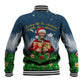 Isom Dart Christmas Baseball Jacket Black Cowboy  Santa Western Snow Winter
