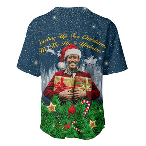 Isom Dart Christmas Baseball Jersey Black Cowboy  Santa Western Snow Winter