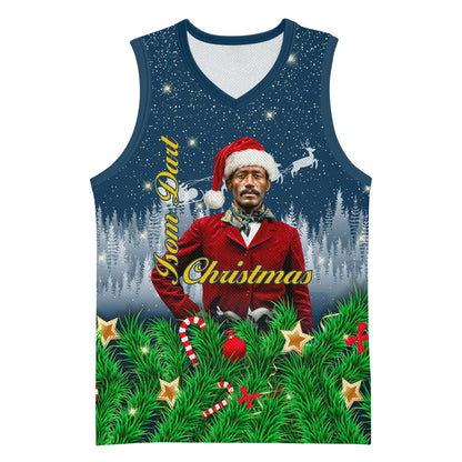 Isom Dart Christmas Basketball Jersey Black Cowboy  Santa Western Snow Winter
