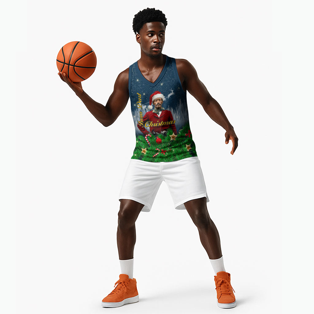 Isom Dart Christmas Basketball Jersey Black Cowboy  Santa Western Snow Winter