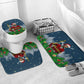 Isom Dart Christmas Bathroom Set Black Cowboy  Santa Western Snow Winter