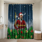 Isom Dart Christmas Bathroom Set Black Cowboy  Santa Western Snow Winter