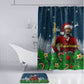 Isom Dart Christmas Bathroom Set Black Cowboy  Santa Western Snow Winter