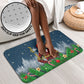 Isom Dart Christmas Bathroom Set Black Cowboy  Santa Western Snow Winter